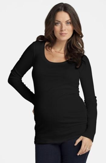Women's Ingrid & Isabel Scoop Neck Maternity Tee - Green