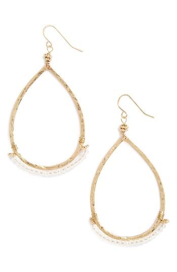 Women's Canvas Jewelry Beaded Teardrop Earrings