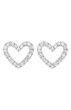 Women's Carriere Open Diamond Heart Stud Earrings (nordstrom Exclusive)