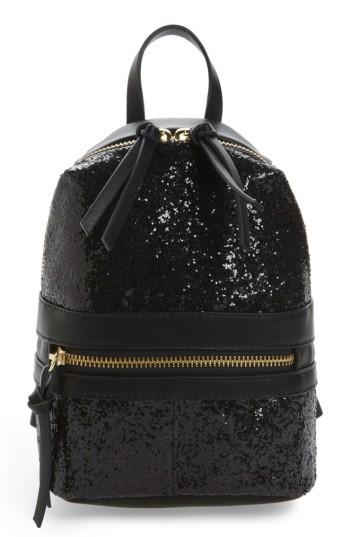 T-shirt And Jeans Sparkle Mini Backpack - Black