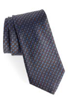 Men's Nordstrom Men's Shop Malone Neat Silk Tie, Size - Brown