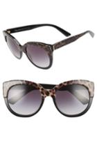 Women's Dolce & Gabbana 56mm Cat Eye Sunglasses - Tort Black