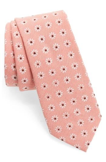 Men's Nordstrom Men's Shop Floral Tie, Size - Red