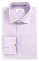 Men's Eton Contemporary Fit Herringbone Dress Shirt - Purple
