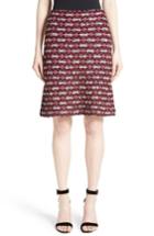 Women's St. John Collection Hiran Tweed Knit Skirt - Burgundy
