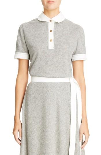 Women's Loewe Linen Blend Polo - Grey