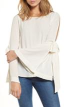 Women's Bp. Tie Sleeve Blouse - Ivory