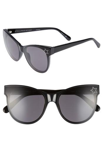Women's Stella Mccartney 61mm Cat Eye Sunglasses - Black