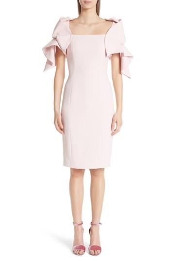 Women's Badgley Mischka Couture Origami Sleeve Crepe Cocktail Dress - Pink