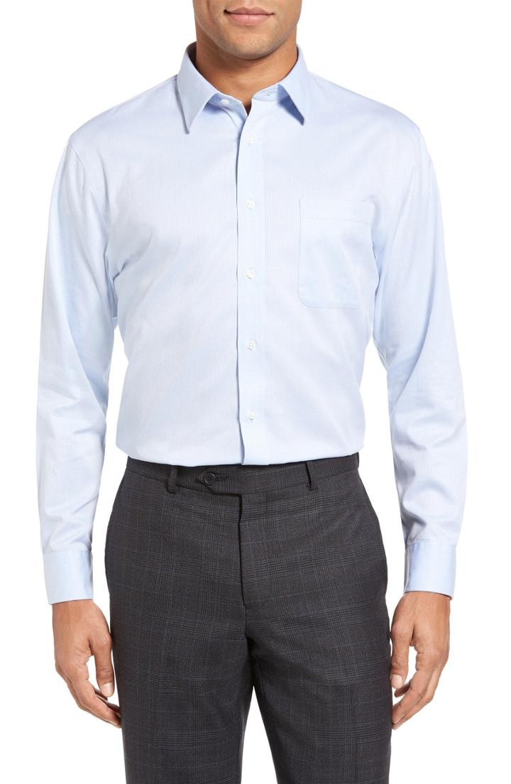 Men's Nordstrom Men's Shop Smartcare(tm) Trim Fit Dress Shirt .5 34/35 - Blue