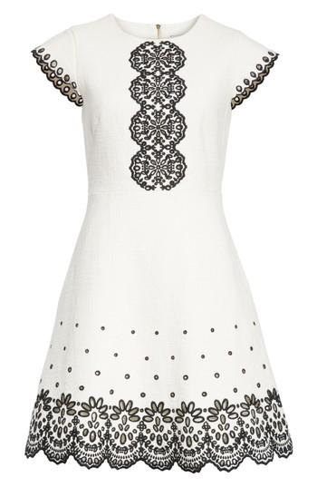 Women's Kate Spade New York Ria Laser Cut Embroidered A-line Dress - Ivory