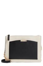 Deb & Dave Accessories Colorblock Faux Leather Crossbody Bag - Ivory
