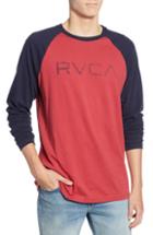 Men's Rvca Big Logo Long Sleeve T-shirt, Size - Red