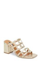 Women's Topshop Eid Night Caged Slide Sandal .5us / 41eu M - Metallic