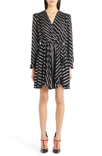 Women's Msgm Metallic Stripe Dress Us / 40 It - Black