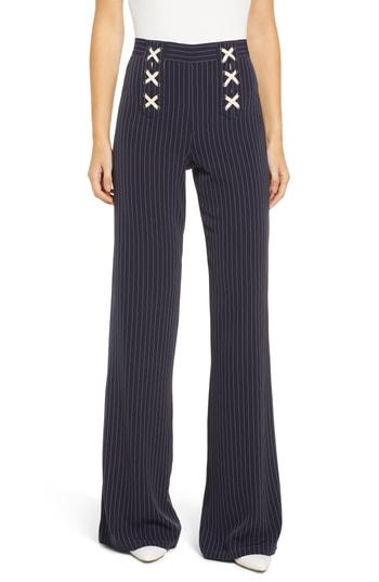 Women's Bishop & Young Power Stripe Lace-up Sailor Pants - Blue