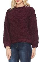 Women's Vince Camuto Bubble Sleeve Popcorn Knit Top, Size - Red