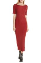 Women's Mm6 Maison Margiela Lettuce Edge Wool Dress - Red