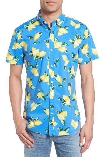 Men's Bonobos Slim Fit Short Sleeve Lemon Print Sport Shirt