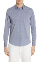 Men's Vilebrequin Turtle Jacquard Sport Shirt, Size - Blue
