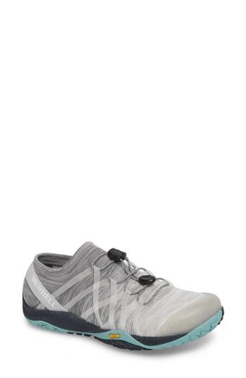 Women's Merrell Trail Glove 4 Knit Running Shoe M - Grey