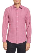 Men's Zachary Prell Italo Seersucker Woven Sport Shirt - Pink