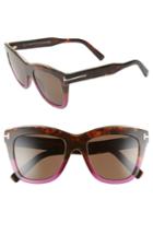 Women's Tom Ford Julie 52mm Sunglasses - Vintage Havana/ Purple/ Brown