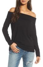 Women's Treasure & Bond Off The Shoulder Sweater, Size - Black