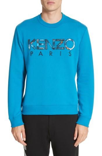 Men's Kenzo Cotton Pullover - Blue