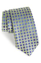 Men's Nordstrom Men's Shop Criss Cross Geometric Silk Tie, Size - Green