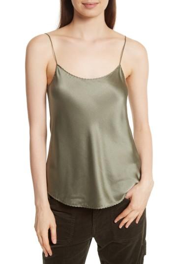 Women's Vince Scallop Satin Camisole - Green