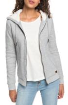 Women's Roxy Fleece Lined Hooded Sweatshirt - Grey
