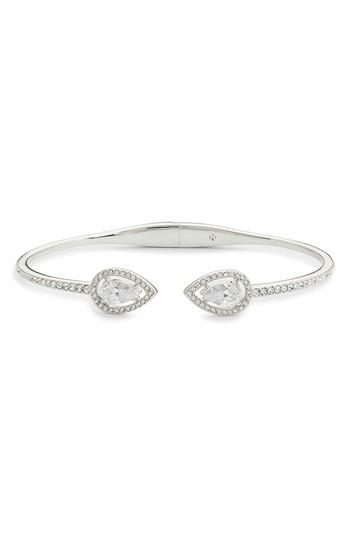 Women's Nadri Pear Halo Hinge Bracelet