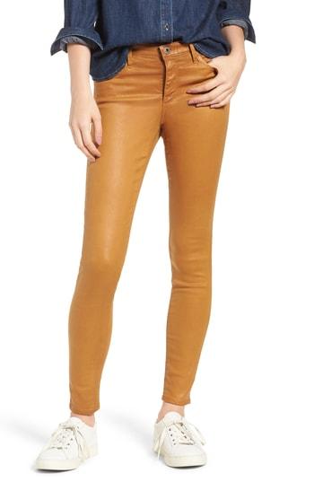 Women's Ag 'the Legging' Coated Ankle Jeans - Orange