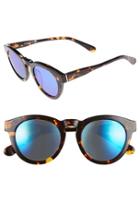 Women's Diff Dime Ii 48mm Retro Sunglasses - Tortoise/ Blue