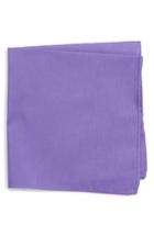 Men's Nordstrom Men's Shop Solid Cotton & Silk Pocket Square, Size - Purple