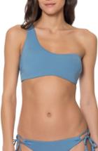 Women's Red Carter One-shoulder Bikini Top