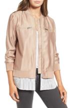 Women's Trouve Layered Look Bomber Jacket
