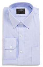 Men's Nordstrom Men's Shop Traditional Fit Non-iron Solid Dress Shirt - 32/33 - Blue
