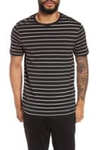 Men's Vince Slim Fit Heathered Stripe T-shirt, Size - Black