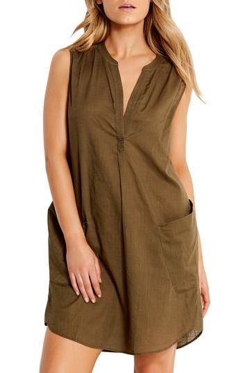 Women's Seafolly Palm Beach Cover-up Dress - Green