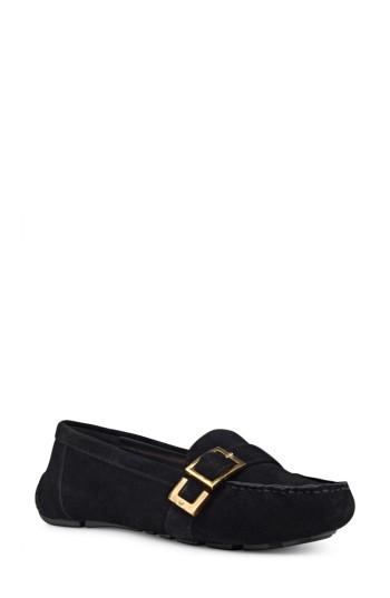 Women's Nine West Blueberry Driving Loafer .5 M - Black
