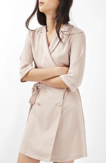 Women's Topshop Double Breasted Wrap Dress