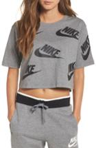 Women's Nike Sportswear Futura Crop Tee - Grey