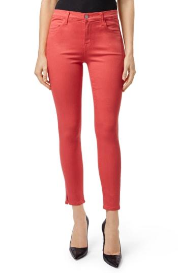 Women's J Brand Alana High Waist Crop Skinny Jeans - Orange