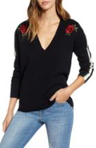 Women's Kendall + Kylie Lace-up Off The Shoulder Top