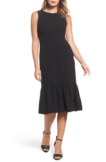 Women's Adrianna Papell Ruffle Back Crepe Sheath Dress