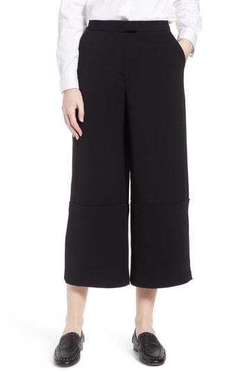 Petite Women's Halogen High Leg Crop Pants P - Black