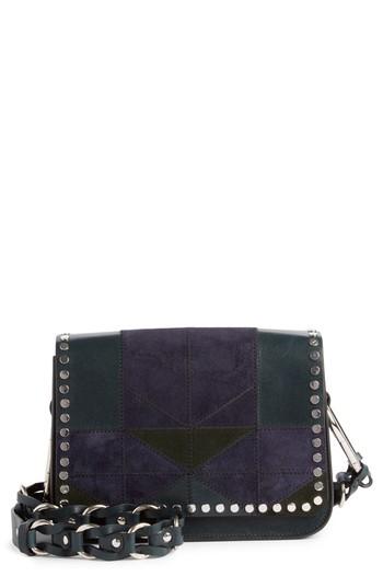 Isabel Marant Calibar Patchwork Leather Crossbody Bag - Blue