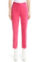 Women's Robert Rodriguez Gabrielle Velveteen Straight Leg Trousers - Pink